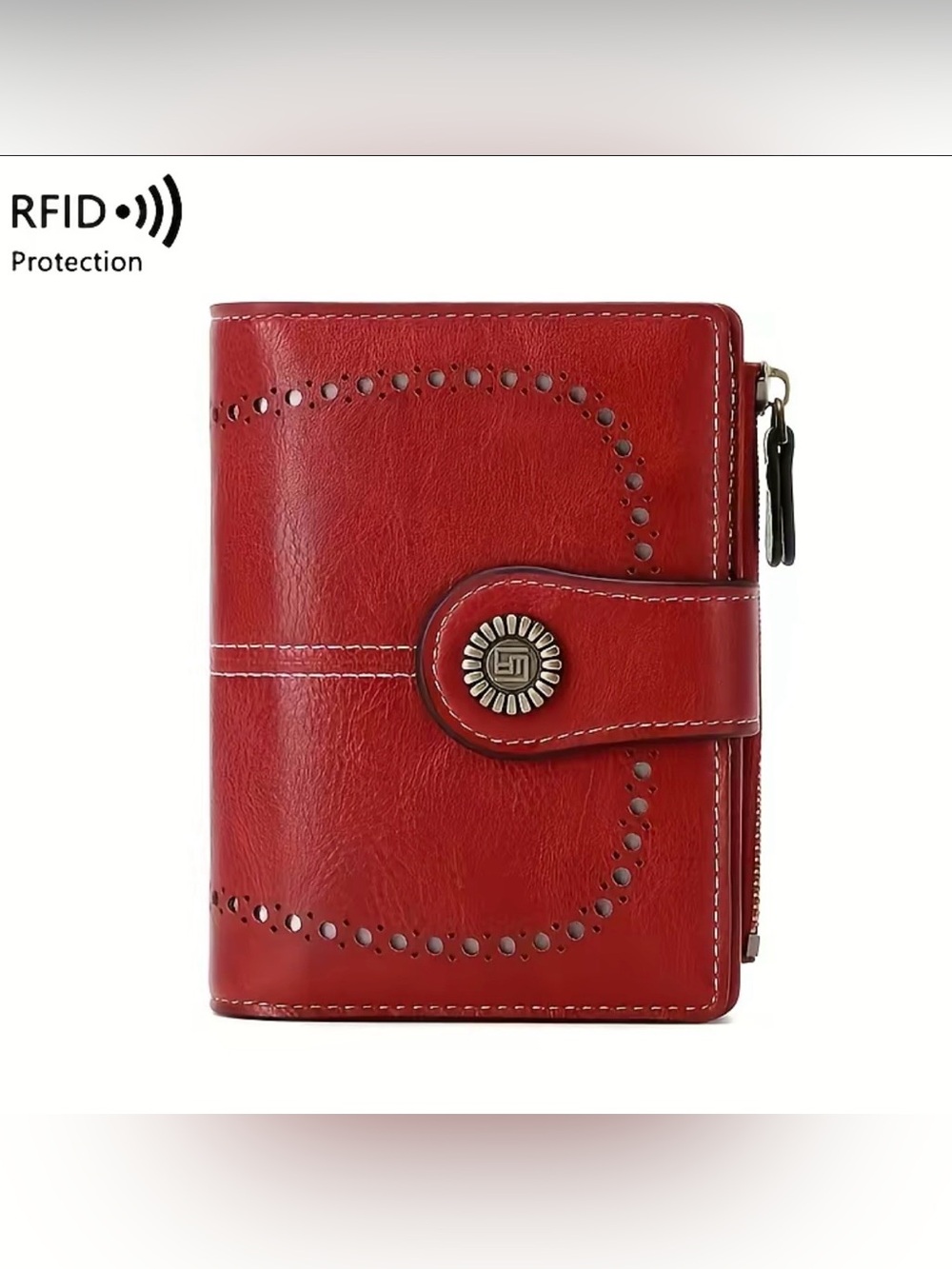 RFID Blocking PU Leather Wallet, Red, Brand New! ❤️